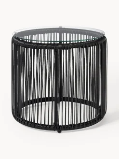 Discount Mesa auxiliar redonda de plástico con aspecto de mimbre Bahia Mesas Auxiliares De Jardín|Mesas Auxiliares De Jardí­N