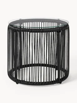 Discount Mesa auxiliar redonda de plástico con aspecto de mimbre Bahia Mesas Auxiliares De Jardín|Mesas Auxiliares De Jardí­N