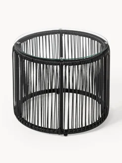 Discount Mesa auxiliar redonda de plástico con aspecto de mimbre Bahia Mesas Auxiliares De Jardín|Mesas Auxiliares De Jardí­N