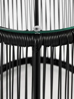 Discount Mesa auxiliar redonda de plástico con aspecto de mimbre Bahia Mesas Auxiliares De Jardín|Mesas Auxiliares De Jardí­N