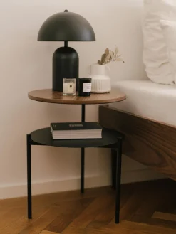 New Mesa auxiliar redonda de madera Tu Mesitas De Noche|Mesitas De Noche