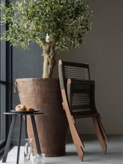 Mesa auxiliar redonda para exterior Fer Mesas Auxiliares De Jardín|Mesas Auxiliares De Jardí­N