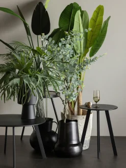 Mesa auxiliar redonda para exterior Fer Mesas Auxiliares De Jardín|Mesas Auxiliares De Jardí­N