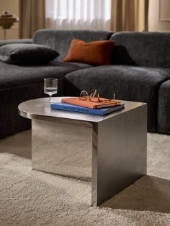 Mesas De Centro|Mesas De Centro>Westwing Collection Mesa baja ovalada de metal Leander Plateado