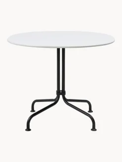 Mesas De Comedor|Mesas De Comedor>GUBI Mesa bistró redonda con tablero de cerámica Carmel, Ø 75 x 73 cm Blanco, negro