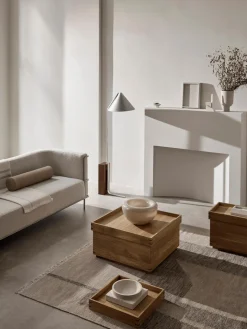 Clearance Mesa de centro artesanal de madera de roble con espacio de almacenamiento Japanese Mesas De Centro|Mesas De Centro