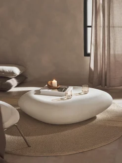 Mesas De Centro|Mesas De Centro>Westwing Collection Mesa de centro baja en forma orgánica Pietra Blanco