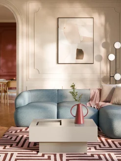 Mesas De Centro|Mesas De Centro>Westwing Collection Mesa de centro con espacio de almacenamiento Alessa Beige claro, greige