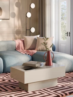 Mesas De Centro|Mesas De Centro></noscript>Westwing Collection Mesa de centro con espacio de almacenamiento Alessa Beige claro, greige