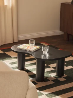 Discount Mesa de centro de forma orgánica de madera de roble Didi Mesas De Centro|Mesas De Centro