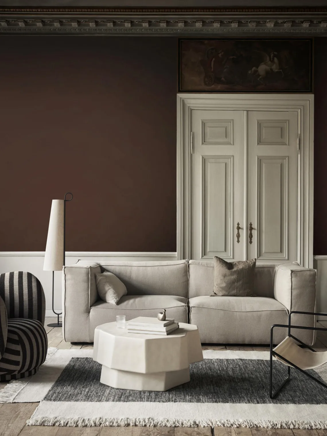 Mesas De Centro|Mesas De Centro>Ferm Living Mesa de centro de hormigón en forma orgánica Staffa