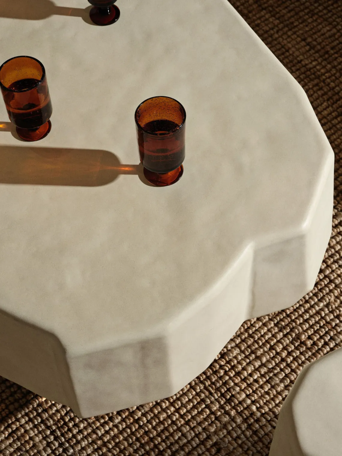 Mesas De Centro|Mesas De Centro>Ferm Living Mesa de centro de hormigón en forma orgánica Staffa