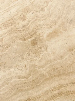 Hot Mesa de centro de madera de roble con tablero de travertino Chandler Mesas De Centro|Mesas De Centro