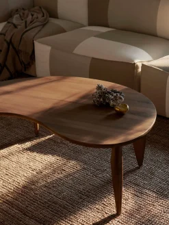 Outlet Mesa de centro de madera de nogal de forma orgánica Feve Mesas De Centro|Mesas De Centro