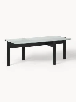 Mesas De Centro|Mesas De Centro>Noo.ma Mesa de centro de madera de haya con tablero de cristal Kob