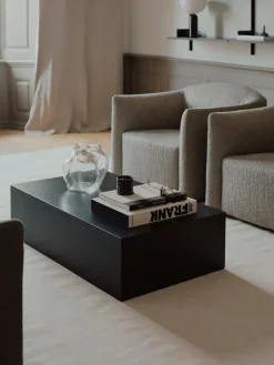 Mesas De Centro|Mesas De Centro>New Works Mesa de centro de madera Mass Madera de roble curtida en negro