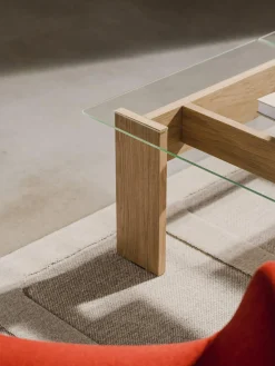 Outlet Mesa de centro de madera de roble Naiko Mesas De Centro|Mesas De Centro