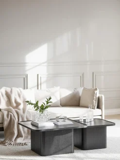 Mesas De Centro|Mesas De Centro>Rowico Home Mesa de centro de madera de roble Sullivan, 80 x 80 cm