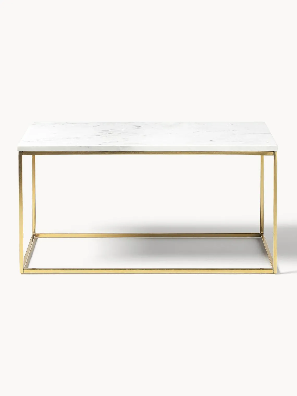 Mesas De Centro|Mesas De Centro>Westwing Collection Mesa de centro de mármol Alys Mármol blanco, dorado