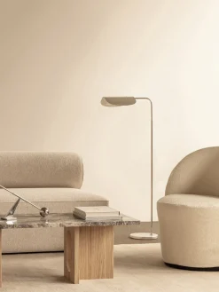 Mesas De Centro|Mesas De Centro>Audo Copenhagen Mesa de centro de mármol Androgyne Mármol gris, madera de roble clara