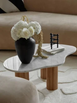 Outlet Mesa de centro de mármol con forma orgánica Naruto Mesas De Centro|Mesas De Centro