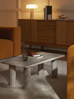 Mesas De Centro|Mesas De Centro>Westwing Collection Mesa de centro de mármol Mabel Greige, jaspeado