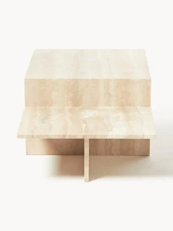 Mesas De Centro|Mesas De Centro></noscript>Ferm Living Mesa de centro de travertino con dos tableros Distinct Travertino beige