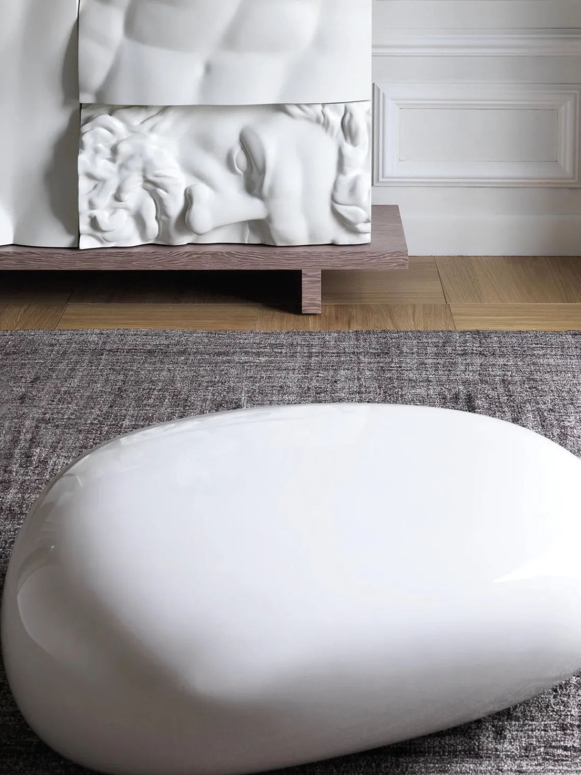 Online Mesa de centro de vidrio con forma orgánica Koishi Mesas De Centro|Mesas De Centro