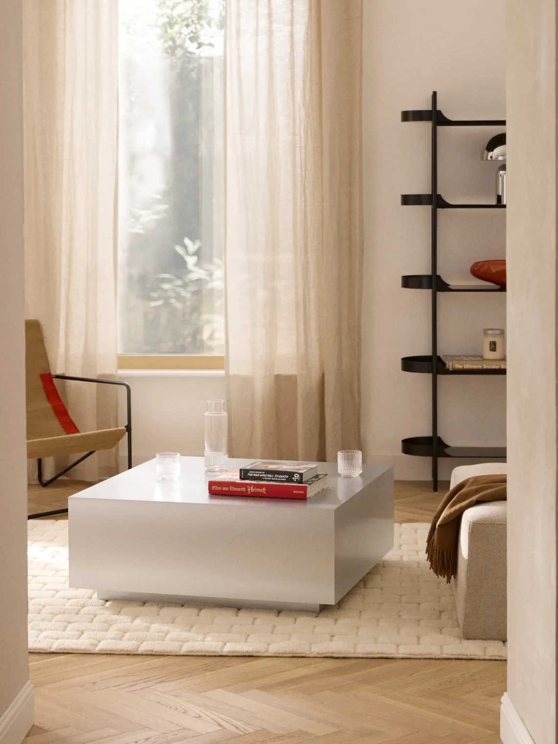 Mesas De Centro|Mesas De Centro>Westwing Collection Mesa de centro en look metálico Lesley Look de metal plateado mate