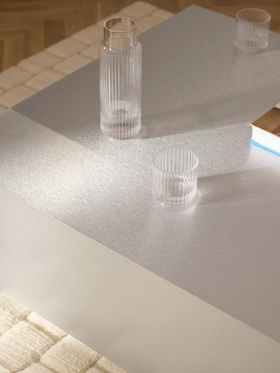 Mesas De Centro|Mesas De Centro>Westwing Collection Mesa de centro en look metálico Lesley Look de metal plateado mate