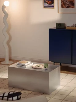 Mesas De Centro|Mesas De Centro>Westwing Collection Mesa de centro en look metálico Lesley Look de metal plateado mate