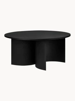 Mesas De Centro|Mesas De Centro>Noo.ma Mesa de centro Gavo NegroAcero pintado en polvo, tablero de partículas + chapa de roble