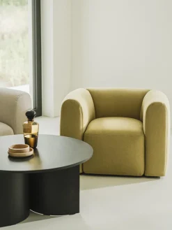 Mesas De Centro|Mesas De Centro></noscript>Noo.ma Mesa de centro Gavo NegroAcero pintado en polvo, tablero de partículas + chapa de roble