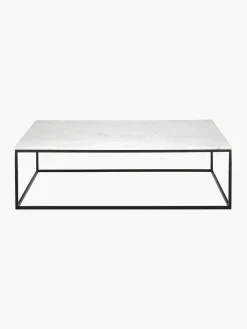 Mesas De Centro|Mesas De Centro>Westwing Collection Mesa de centro grande de mármol Alys Mármol blanco, negro