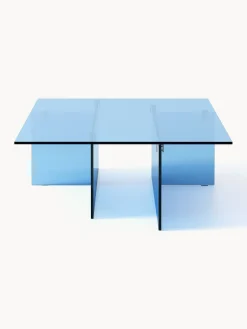 Mesas De Centro|Mesas De Centro></noscript>Westwing Collection Mesa de centro grande de vidrio Anouk, 160 cm Azul transparente