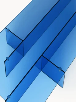 Mesas De Centro|Mesas De Centro></noscript>Westwing Collection Mesa de centro grande de vidrio Anouk, 160 cm Azul transparente