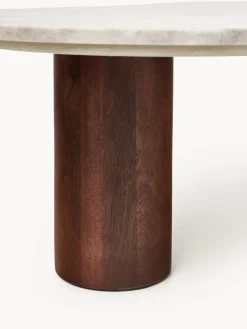 Mesas De Centro|Mesas De Centro></noscript>Westwing Collection Mesa de centro grande de mármol con forma orgánica Naruto Madera de mango, beige