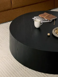 Clearance Mesa de centro grande redonda de madera Dan Mesas De Centro|Mesas De Centro