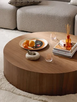 Mesas De Centro|Mesas De Centro></noscript>Westwing Collection Mesa de centro grande redonda de madera Dan Madera de fresno lacada en oscuro