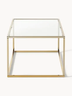 Mesas De Centro|Mesas De Centro></noscript>Westwing Collection Mesa de centro Maya, tablero de vidrio Transparente, dorado brillante