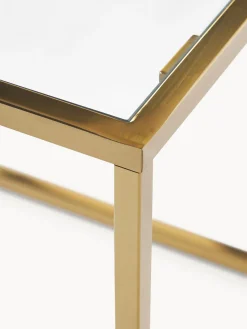 Mesas De Centro|Mesas De Centro></noscript>Westwing Collection Mesa de centro Maya, tablero de vidrio Transparente, dorado brillante