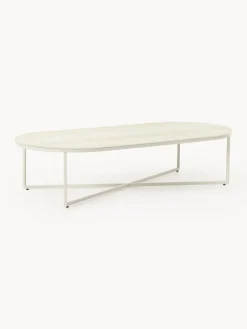 Sale Mesa de centro ovalada con tablero de vidrio en look mármol Antigua Mesas De Centro|Mesas De Centro