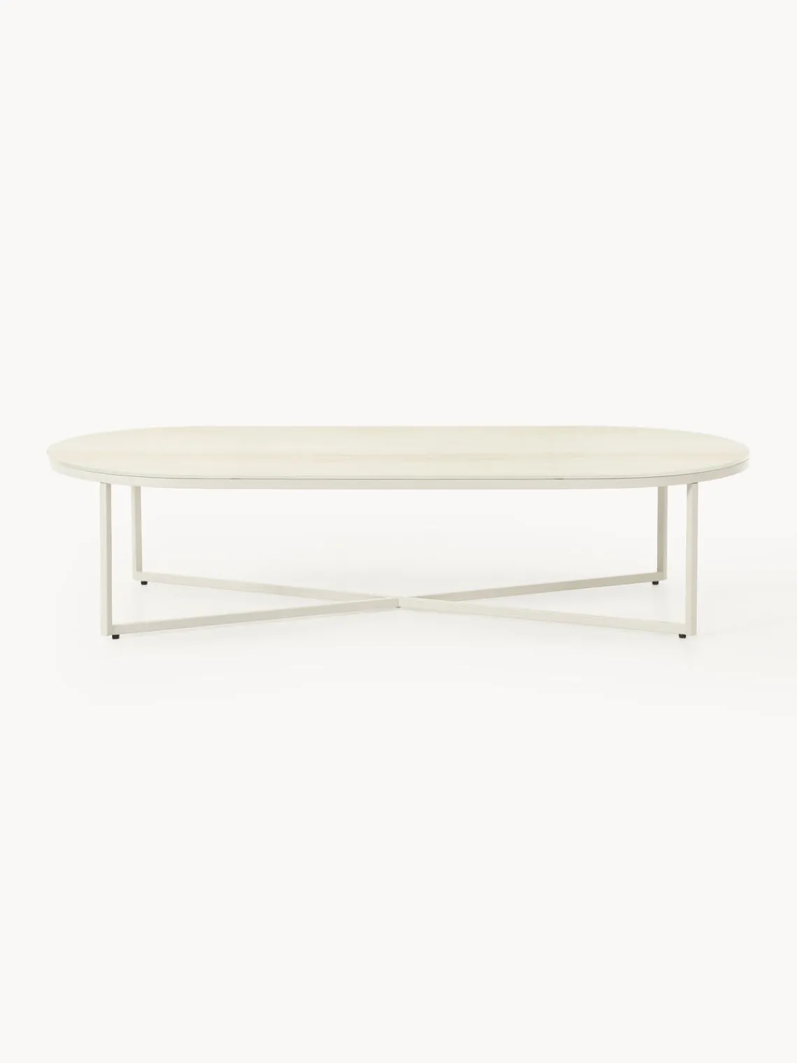 Sale Mesa de centro ovalada con tablero de vidrio en look mármol Antigua Mesas De Centro|Mesas De Centro