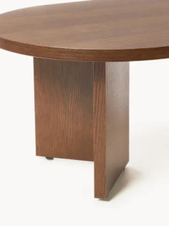 Mesas De Centro|Mesas De Centro></noscript>Westwing Collection Mesa de centro ovalada de madera Toni Madera de roble lacada en marrón oscuro