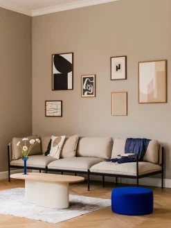 Mesas De Centro|Mesas De Centro></noscript>Noo.ma Mesa de centro ovalada de madera Looi Blanco crema, madera clara