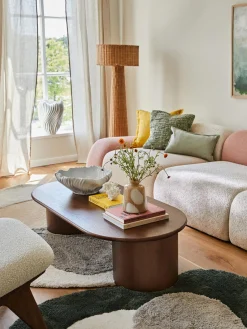 Mesas De Centro|Mesas De Centro></noscript>Westwing Collection Mesa de centro ovalada de madera de roble Didi Madera de roble lacada en marrón oscuro