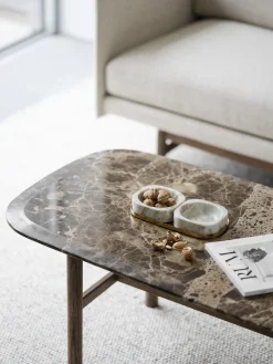 Mesas De Centro|Mesas De Centro>Rowico Home Mesa de centro ovalada de mármol y madera de roble Hammond