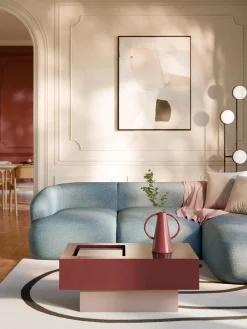 Hot Mesa de centro rectangular con espacio de almacenamiento Alessa Mesas De Centro|Mesas De Centro