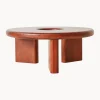Outlet Mesa de centro redonda artesanal de madera de mango Conversation Mesas De Centro|Mesas De Centro