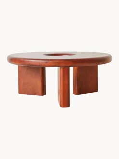 Outlet Mesa de centro redonda artesanal de madera de mango Conversation Mesas De Centro|Mesas De Centro